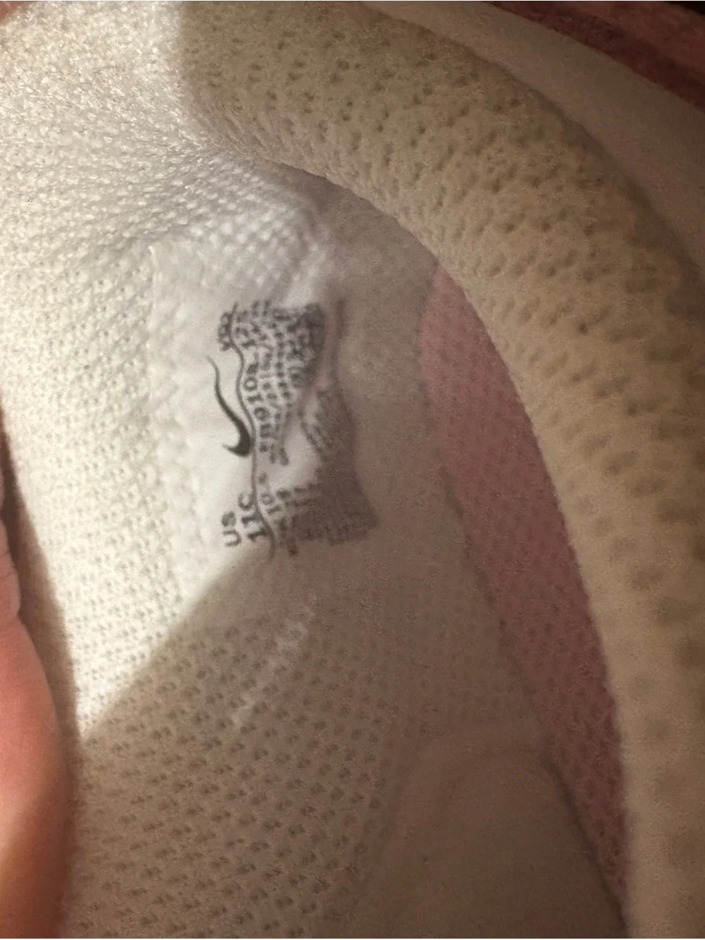 Nike Pink and White Low-Top Sneaker